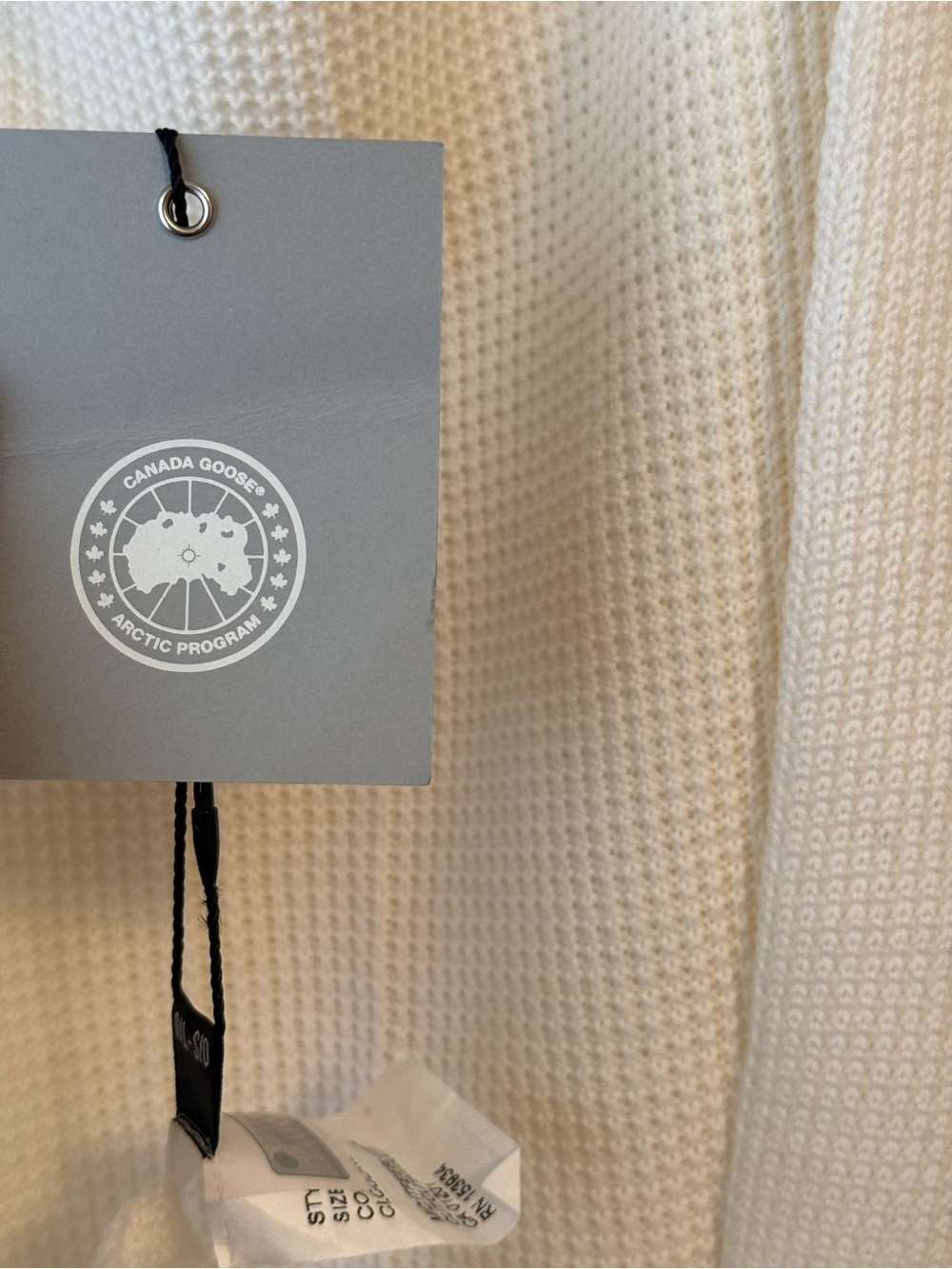 Canada Goose Cloud Merino Wool Waffle Scarf NEW WITH TAGS
